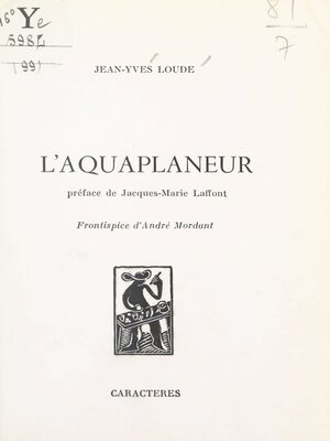 cover image of L'aquaplaneur